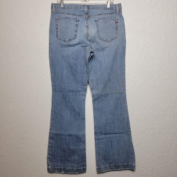 GAP 1969 Womens Long & Lean 54023 Stretch Flare Mid-Rise Light Denim Jeans✨️12R - Picture 4 of 12